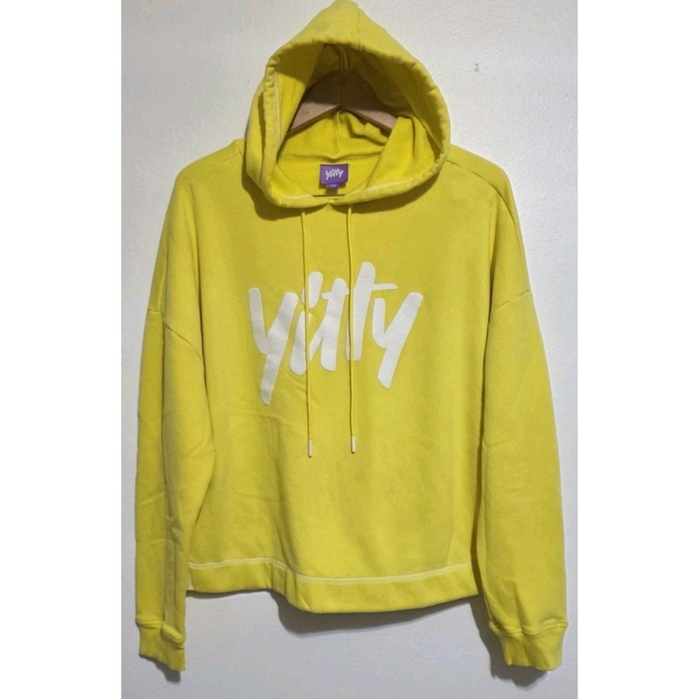 Yitty Major label EP Hoodie Unstoppable Yellow‎ XL Pullover Cropped Active EUC